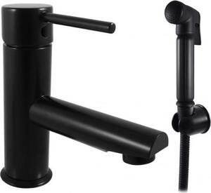 Miscelatore per bidet SEINA con doccetta in ottone nero
