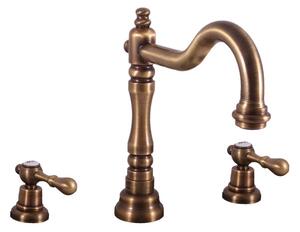Slezák-RAV Miscelatore per lavabo Slezák RAV Morava Retro MK432SM Colore: ottone vecchio, Dimensione: 1/2''