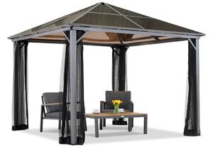 Gazebo da giardino Milos 3x3m con zanzariera Garden Point