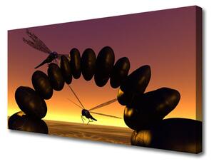Quadro su tela Insetti libellula art 100x50 cm