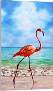 Piastra copri fornelli 30x52 Piastra copri piano cottura in Vetroceramica alzatina in vetro tagliere decorativo, fenicottero mare