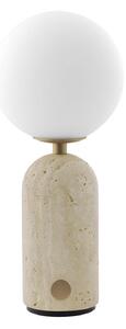 Lampade da tavolo Globen Lighting, Torrano, dimmerabile, Beige, Soggiorno, Pietra, Design