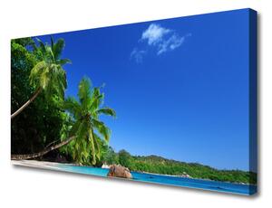Quadro su tela Paesaggio della spiaggia delle palme 100x50 cm