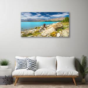 Foto quadro su tela Paesaggio di roccia marina 100x50 cm
