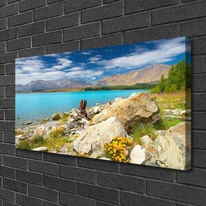 Foto quadro su tela Paesaggio di roccia marina 100x50 cm