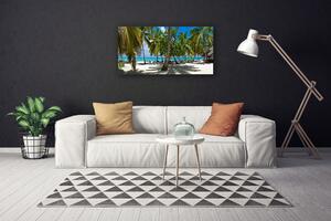 Quadro su tela Paesaggio delle palme della spiaggia 100x50 cm