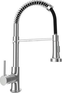 Miscelatore da cucina monocomando girevole a 360° con bocca estraibile
