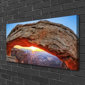 Foto quadro su tela Roccia, sole, paesaggio 100x50 cm