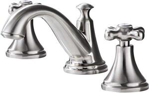 Rubinetto per lavabo da bagno a due maniglie - Plating - Miscelatore a doppio comando per acqua calda e fredda - Argento
