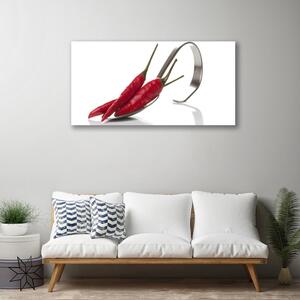 Stampa quadro su tela Cucchiaio da cucina per peperoncino 100x50 cm