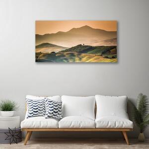 Quadro su tela Paesaggio del campo delle montagne 100x50 cm
