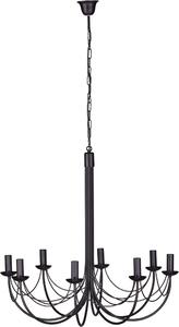 Lampadario PERSEO nero 8xE14x60W in metallo, dimensioni: 138x79x79 cm, IP20, Kaja