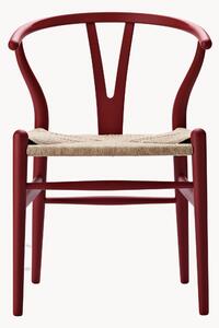 Sedia in legno con seduta intrecciata CH24 Wishbone