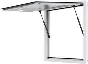 Stand per snack per food truck con finestra di servizio - Tenda da sole 915x915 mm - Finestra di servizio in alluminio per ristorazione - Stand per ristorazione mobile