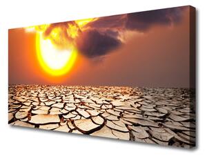 Quadro su tela Paesaggio del deserto del sole 100x50 cm