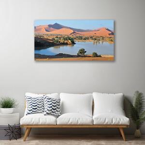 Stampa quadro su tela Paesaggio del lago deserto 100x50 cm