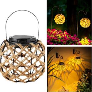 INF Lampada Solare da Giardino - Lanterna LED Decorativa per Patio e Sentieri Luci bianche calde