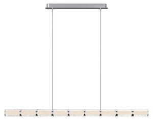 Lampada a sospensione LED LOVE cromata 37 W, luce calda 1062 lm, acrilico, dimensioni: 200 x 131,5 x 6 cm, IP20, Maxlight