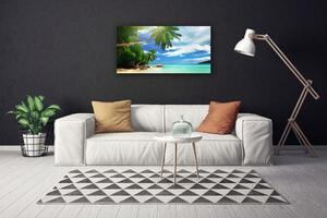 Quadro su tela Paesaggio del mare della spiaggia di Palma 100x50 cm