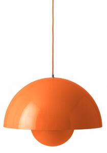 Lampada a sospensione &Tradition, Flowerpot VP2, dimmerabile, Arancione, Soggiorno, Alluminio, Design