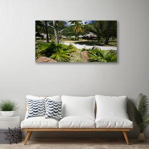 Foto quadro su tela Foglie di palma della natura 100x50 cm
