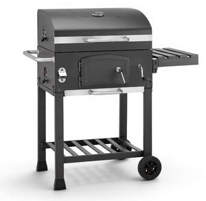Barbecue a carbone carrellato con termostato e griglia 115x55xH106 cm
