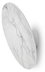 Applique tondo led linea light gemini 9676 3000k 2094lm ip40 vetro bianco statuary - Linea Light Group