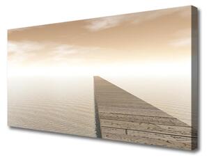 Quadro su tela Architettura del molo del mare 100x50 cm
