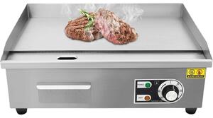 Griglia elettrica, potenza 3000W, acciaio inossidabile, dimensioni 55 cm x 43 cm x 24 cm, temperatura regolabile, ampia superficie di cottura