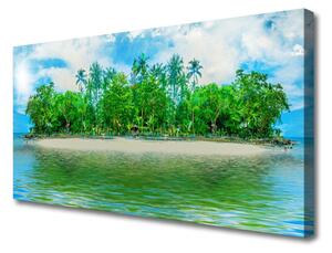 Quadro su tela Paesaggio dell'isola di mare 100x50 cm