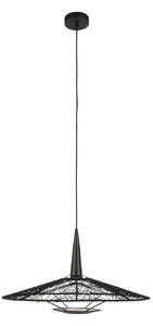 Lampada a sospensione Forestier, Carpa M, dimmerabile, Nero, Soggiorno, Tessuto / Tessile, Design