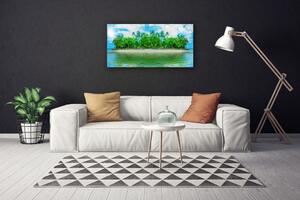 Quadro su tela Paesaggio dell'isola di mare 100x50 cm