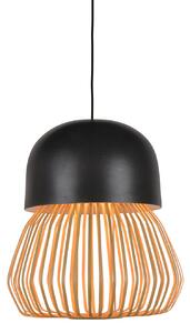Lampada a sospensione Forestier, Anemos, dimmerabile, Nero, Soggiorno, Bambù, Design