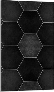 Piastra copriforno 30x52 Coperchio per piano cottura in Vetroceramica Paraspruzzi Piatto in vetro Tagliere decorativo, motivo nero