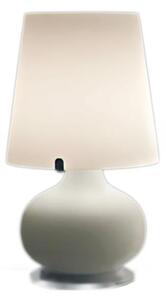 Abat-jour moderna illuminando classic p lampada tavolo metallo vetro paralume bianco interni e14 g9 - Illuminando