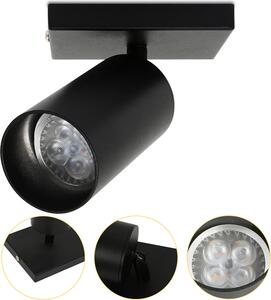 Faretti da soffitto Jopassy Faretti da incasso a LED orientabili nero opaco GU10 bianco caldo Per soggiorno, cucina e così via Faretti a testa singola