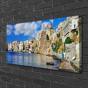 Foto quadro su tela Architettura del mare della città 100x50 cm