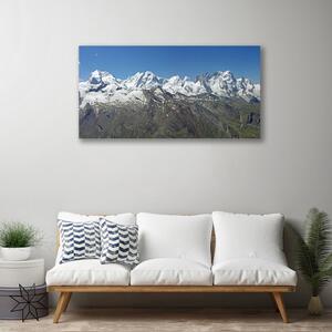 Quadro su tela Paesaggio di montagne di neve 100x50 cm