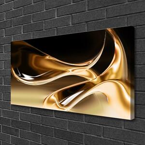 Quadro su tela Arte astratta d'oro 100x50 cm