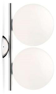 Applique da parete FLOS, IC C/W1 Double, dimmerabile, Bianco, Soggiorno, Vetro, Design