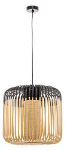 Lampada a sospensione Forestier, Bamboo Light M, dimmerabile, Nero, Soggiorno, Bambù, Design