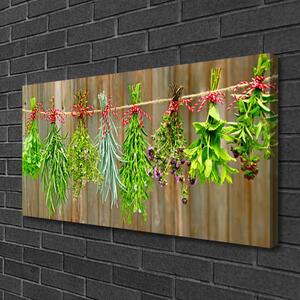 Quadro stampa su tela Foglie di erbe essiccate Natura 100x50 cm
