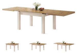 ROYAL Rovere Artisan/Beige (Champagne) - TAVOLO DA PRANZO ALLUNGABILE FINO A 2,7 m