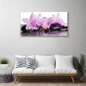 Quadro stampa su tela Fiori di ninfea rosa 100x50 cm