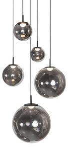 Steinhauer - lampada a sospensione - Bollique - nero - vetro vetro fumé - Ø 60cm - LED - 4196ZW