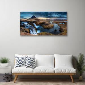 Quadro su tela Paesaggio del fiume della cascata 100x50 cm