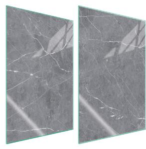 Piastre copri fornelli 2 pezzi 35x52 Copri piano cottura in Vetroceramica tagliere in vetro marmo grigio