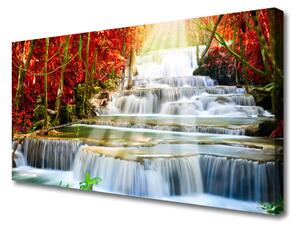 Foto quadro su tela Cascata della foresta naturale 100x50 cm