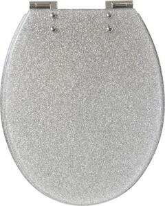 Sedile WC - DESIGN - Chiusura ammortizzata magnetica - Grigio luccicante