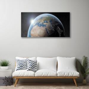 Quadro su tela Universo del pianeta Terra 100x50 cm